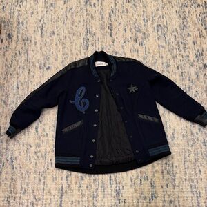 Coach Navy and Teal Varsity Jacket